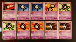 NM/MP Japanese NEAR-COMPLETE Pokemon UNOWN Card DIAMOND PEARL DP Set LOT+Extra - Image 2