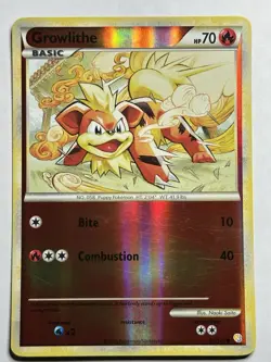 Growlithe 65/123 Heartgold & Soulsilver Reverse Holo 2010 Pokemon Card LP-NM - Image 2
