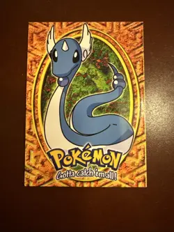 11 DRAGONAIR DIE-CUT Black Logo Pokemon Topps TV Animation Edition Card 1999 - Image 1