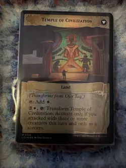 x1 Ojer Taq Deepest Foundation Temple of Civilization LCI MTG 314 FOIL SHOWCASE - Image 2