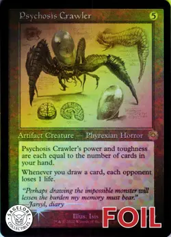 MTG Psychosis Crawler (Schematic) (107) | LP Foil | The Brothers' War {BRR} - Image 1
