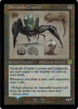 MTG Psychosis Crawler (Schematic) (107) | LP Foil | The Brothers' War {BRR} - Image 2