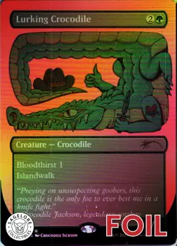 MTG Lurking Crocodile (Etch) (590) | NM Foil | Secret Lair Monster Anatomy {SLD} - Image 1
