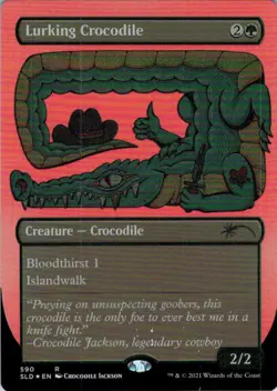 MTG Lurking Crocodile (Etch) (590) | NM Foil | Secret Lair Monster Anatomy {SLD} - Image 2