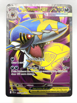 Pokemon Mega Sharpedo ex 113/094 Me02: Phantasmal Flames Holo - Image 1