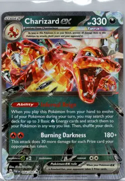 CHARIZARD EX 054/091 DOUBLE RARE PALDEAN FATES POKEMON NM - Image 1