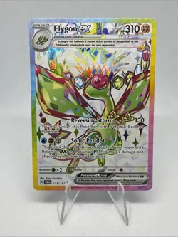 Pokemon TCG Flygon EX Holo Ultra Rare Card Sv08: Surging Sparks 222/191 - Image 1