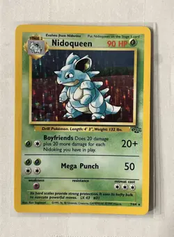Pokemon TCG NIDOQUEEN Jungle 7/64 1999 Unlimited Holo Rare - GREAT CONDITION - Image 1