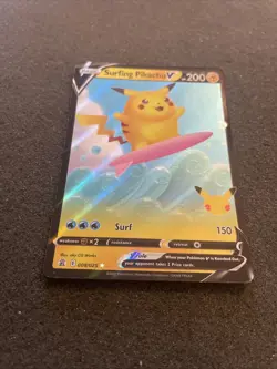 Surfing Pikachu V 006/025 Celebrations NM Ultra Rare Pokemon Card - Image 2