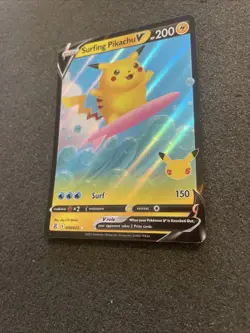 Surfing Pikachu V 006/025 Celebrations NM Ultra Rare Pokemon Card - Image 4