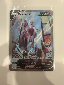 Mewtwo V (Alternate Full Art) 072/078 Pokemon GO Holo Near Mint NM+ - Image 1
