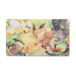 Berry Sleepy Pikachu & Eevee Playmat 2025 Pokemon Center Exclusive - TCG Pokemon - Image 1