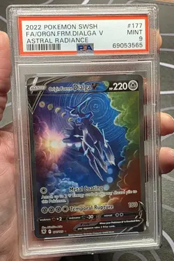 Pokemon Origin Forme Dialga V Full Art Holo Astral Radiance 177/189 PSA 9 - Image 3
