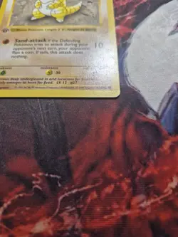 Pokemon Sandshrew Base Set 62/102 1st Edition Shadowless MP - Image 2