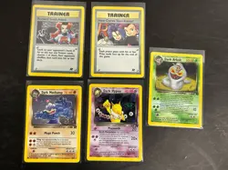 Pokemon Team Rocket Unlimited Holo Lot Dark Machamp Swirl Hypno Arbok Trainer - Image 2