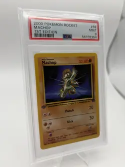 Pokemon Machop Team Rocket 1st Edition #59/82 English 2000 PSA 9 - Image 2