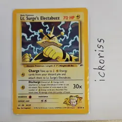 Pokemon Lt. Surge's Electabuzz Holo Rare Gym Heroes 006/132 2000 Basic Card HP70 - Image 1