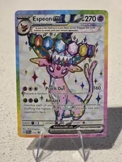 Espeon ex Pokemon Prismatic 175 Sv: Scarlet & Violet Promo Card Holo NM - Image 1