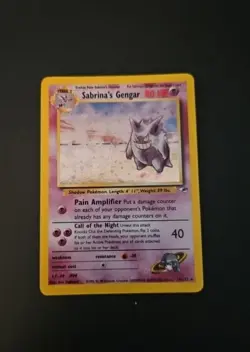 Pokemon TCG Sabrina's Gengar Holo Rare Card 14/132 Gym Heroes - Image 2