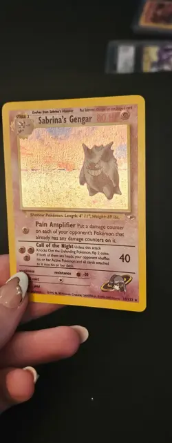Pokemon TCG Sabrina's Gengar Holo Rare Card 14/132 Gym Heroes - Image 3