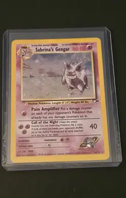 Pokemon TCG Sabrina's Gengar Holo Rare Card 14/132 Gym Heroes - Image 4