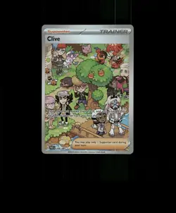 FAN-ART READ DESCRIPTION BELOW HOLO Clive Card Clive Pokemon Card p2 - Image 1