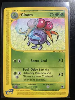 Pokemon TCG Gloom Card 078/165 Expedition Base Set, Regular 78 Vintage WOTC - Image 1