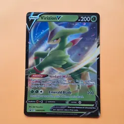 Virizion V SWSH295 Promo Pokemon Card Holo Rare Black Star Sword & Shield - Image 2