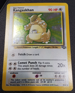 Pokemon TCG Kangaskhan Jungle 5/64 Holo Unlimited Holo Rare - LP - A - Image 3