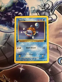 (HPL) Pokemon TCG Team Rocket #68/82 Squirtle 1st Edition MP - Image 1
