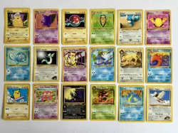 Vintage Pokemon Cards Lot of 18 Uncommon & Common WOTC 1995, 96, 98 ungraded - Image 1