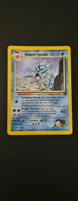 Pokemon Giovanni's Gyarados 5/132 Gym Challenge Holo Rare Unlimited English - Image 4