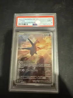 Pokemon Latios EX 203/191 Surging Sparks SSP Illustration Rare Alt Art PSA 9 - Image 1