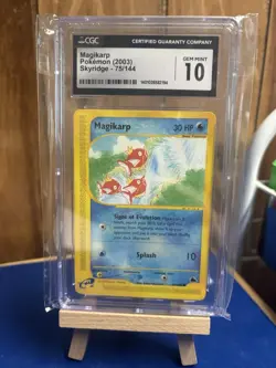 CGC 10 GEM MINT Magikarp 2003 Skyridge 75/144 Pokemon Card - Image 1