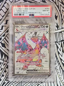 Charizard EX 2023 Pokemon SVP EN Premium Collection #056 PSA 8 NM (505) - Image 1