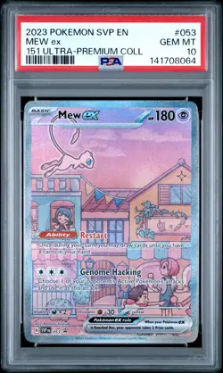2023 POKEMON SVP EN-SV PROMO 151 ULTRA-PREMIUM COLLECTION #053 MEW EX PSA 10 - Image 1