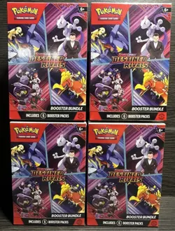 Pokemon TCG Scarlet & Violet Destined Rivals Booster Bundle Lot of 4 Sealed - Image 1