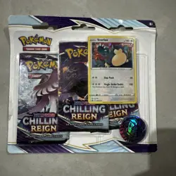 Pokemon Sword And Shield Chilling Reign 3 Pack Blister Snorlax Sealed - Image 1