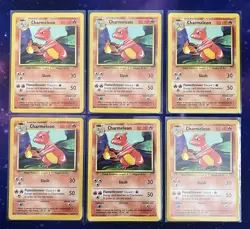 Charmeleon 24/102 Shadowless Base Set Pokemon 1999 Lot Of 6 - Image 1