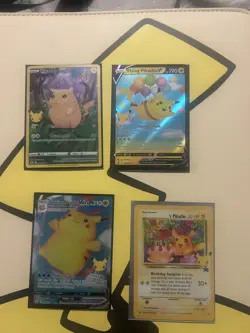 Pokemon Celebrations 25th Anniversary 4 Holo Set Pikachu Card Lot - Image 1