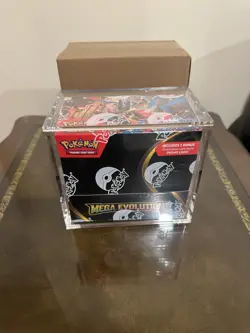 Top Quality Pokemon Booster Acrylic Case Magnetic Lid UV Safe Booster Box Case - Image 1