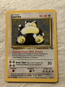 Pokemon TCG Snorlax Holo Jungle Set 11/64 1999 - Image 1