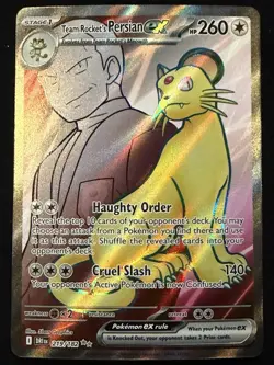 Pokemon TCG Team Rocket's Persian ex 219/182 Sv10: Destined Rivals - Full Art - Image 1