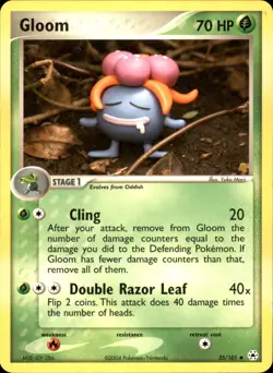 Gloom 35/101 Uncommon - Pokemon Hidden Legends 2004 LP - Image 1