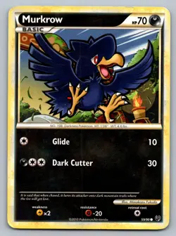 Pokemon TCG Undaunted Murkrow (59) 59/90 - Image 1
