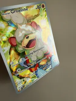 Pokemon Twilight Masquerade Hisuian Growlithe 181/167 Illustration Rare Holo NM - Image 2