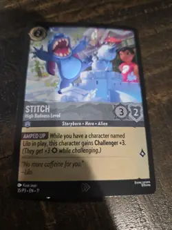 Disney Lorcana Stitch High Badness Level Lorcana Promo Foil 35/P3 Very Rare! - Image 2