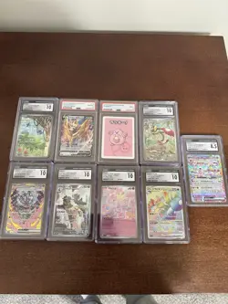 Lot Of 9 Graded Japanese Pokemon Cards Sir Psa Cgc Gem Mint - Image 1