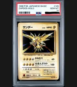 PSA 10 Zapdos Holo 145 Base Set Japanese Pokemon Card - Image 1