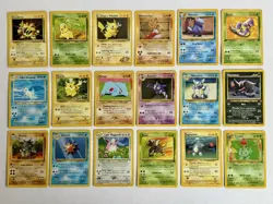 Vintage Pokemon Cards Lot of 18 Uncommon & Common WOTC 1995, 96, 98 ungraded - Image 1